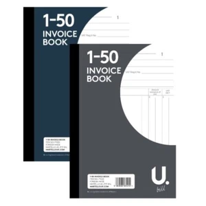 Full Size A5 1-50 page Invoice - Duplicate Receipt book with carbon shop office - Picture 1 of 4