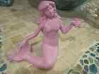 Cast Iron Lavender Sitting Mermaid, Mermaid Statue, Nautical, Beach Decor, Gift