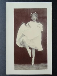 Ballerina Portrait LITTLE GIRL BALLERINA POSE (10) c1920s RP W Hargrave Postcard - Picture 1 of 2