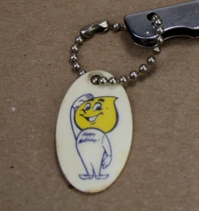 early 1960s era ENCO HAPPY MOTORING OIL DROP GUY Old Key Chain Pocketknife - Picture 1 of 5