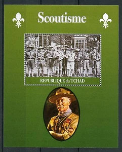 Estampillas Chad 2016 CTO Scouts Baden-Powell 1v M/S Scouts - Imagen 1 de 1