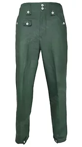 WW2 German Army M43 Reed Green HBT Drill Trousers - Combat Uniform All Sizes New - Picture 1 of 3