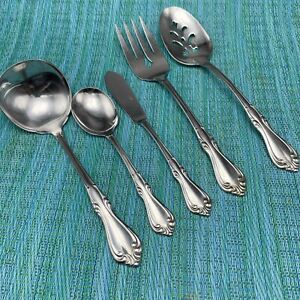 5 Oneida SUTTON PLACE Serving Pieces Slotted Spoon Ladle Meat Fork Sugar Spoon +