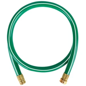 Short Lead-in Green Garden Hose 5/8 in. x 6 ft. -Kink Free, No Leaking, Male/... - Picture 1 of 7