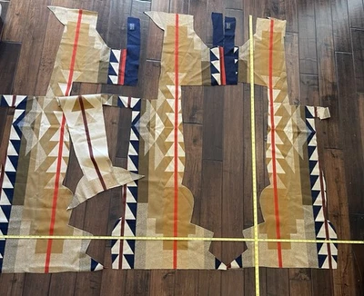 New Pendleton Wool blanket fabric remnants - Medicine Bow - appx 2.10 lb. - Image 1 of 4