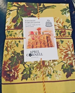 5 Stck. April Cornell ANTOINETTE Gold, Burgund 70" Runde Tischdecke + Servietten Set - Bild 1 von 3