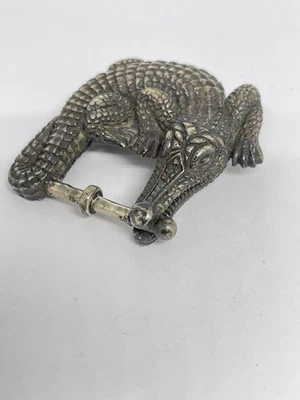 Kieselstein-Cord Sterling Alligator Belt Buckle - Image 1 of 4