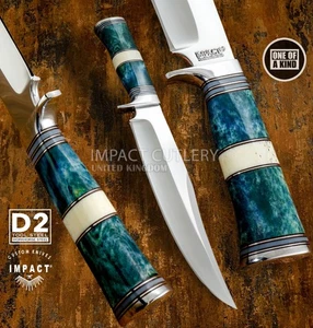 Model # 5820 Impact Cutlery Custom Hand Made Bowie Knife | D2 Blade Camel Bone - Picture 1 of 11
