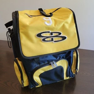 Boombah Superpack Baseball Softball Tasche Schläger Pack Helm Rucksack gelb schwarz - Bild 1 von 19