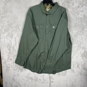 Vintage Mossy Oak Companions Button Up Long Sleeve Shirt Green Size XL - Picture 1 of 12