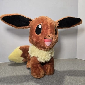 Build A Bear Pokemon Eevee Plush Stuffed Animal 16" Brown & Black Big Ears  2017 - Picture 1 of 11