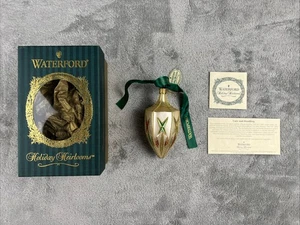 Stunning WATERFORD Glass DIAMOND Cut CONE 1998 Christmas Ornament 5” - Picture 1 of 8