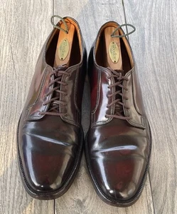 Vintage Florsheim Imperial PTB Shell Cordovan elegante Schuhe Herren 11 C burgunderrot Oxford-Schuhe - Bild 1 von 13