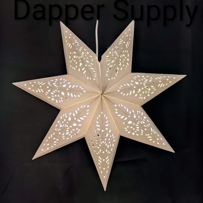 Ikea STRALA Luz Estrella Colgante/Lámpara de Mesa Pantalla Encaje Blanco 19" Nuevo Foto 1 de 4