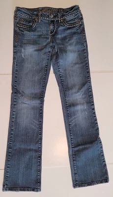 L.A Idol USA Women's Denim Bootcut Jeans Low Rise  Stitch Accent Size 7 - Image 1 of 4