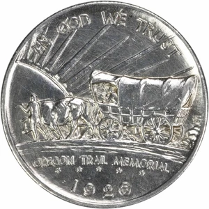 Oregon commemorativo argento mezzo dollaro 1926-S AU non certificato #845 - Foto 1 di 2