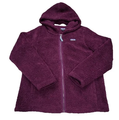 Chaqueta Patagonia Niñas Los Gatos Sudadera con Capucha Cremallera Completa Gruesa Polar Púrpura Talla XL-14 Foto 1 de 4