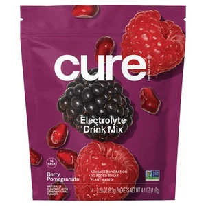 2 X Cure Hydration, Hydrating Electrolyte Mix, Berry Pomegranate, 14 Packets, 0. - Picture 1 of 3