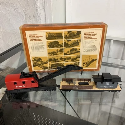 Coche grúa operativa Santa Fe escala HO con licitación de pluma paquete #932 Foto 1 de 4