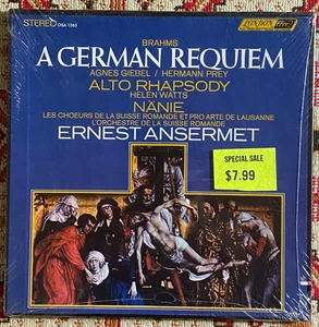 BRAHMS - A GERMAN REQUIEM 2 LP BOX SET NEW SEALED ANSERMET CUT-OUT - Picture 1 of 5