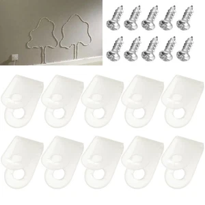 100 Pcs White Nylon R-type Cable Clamps Wire Holder Arrangement of - Picture 1 of 12