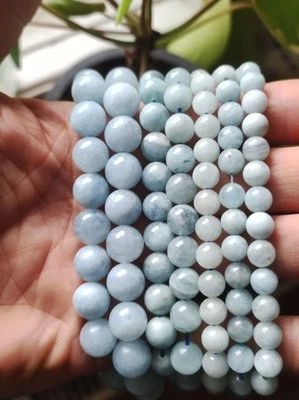 STONEUNIVERSE ~ Aquamarin Edelstein Perlen Strang 6/8/10mm - Bild 1 von 3