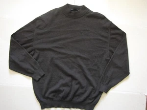 Brooks Brothers Amherst Sweater Mens Large Black Crewneck Pullover Knit - Picture 1 of 5