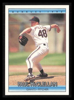 Paul McClellan 1992 Donruss #700  San Francisco Giants - Image 1 of 2