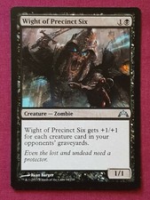 Magic The Gathering GATECRASH WIGHT OF PRECINCT SIX single black card MTG
