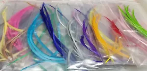 Goose Biots, Dyed and Natural, Assorted Colors, 5 pieces per bag. - Picture 1 of 24