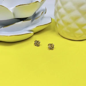 Premium November Citrin Farbe Geburtsstein Mode Schmuck Nieten Pfosten Ohrringe - Bild 1 von 4