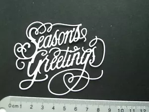 PACK OF 10  TATTERED LACE SEASON'S GREETINGS DIECUTS - Picture 1 of 4