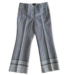 J. Crew Teddie Cropped Pants in Paneled Geometric Jacquard Print Size 6 - Picture 1 of 6