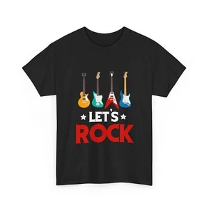 Cool Guitars Graphic Tee, Rock Music T-Shirt, Stylish Gift for Rock Music Lovers - Picture 1 of 15