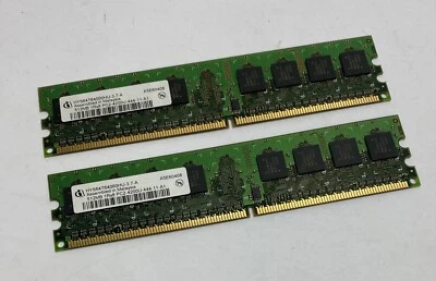1GB Kit (2 x 512MB) Infineon HYS64T64000HU-3.7-A PC2-5300U DDR2 Computer Memory - Image 1 of 3