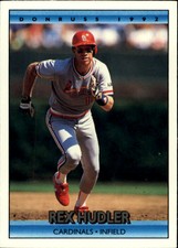 1992 Donruss St. Louis Cardinals Baseball Card #438 Rex Hudler