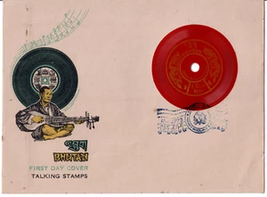 Bhutan 1973 First Day Cover Talking Stamps Recordings Series Bhutanese History - Picture 1 of 2
