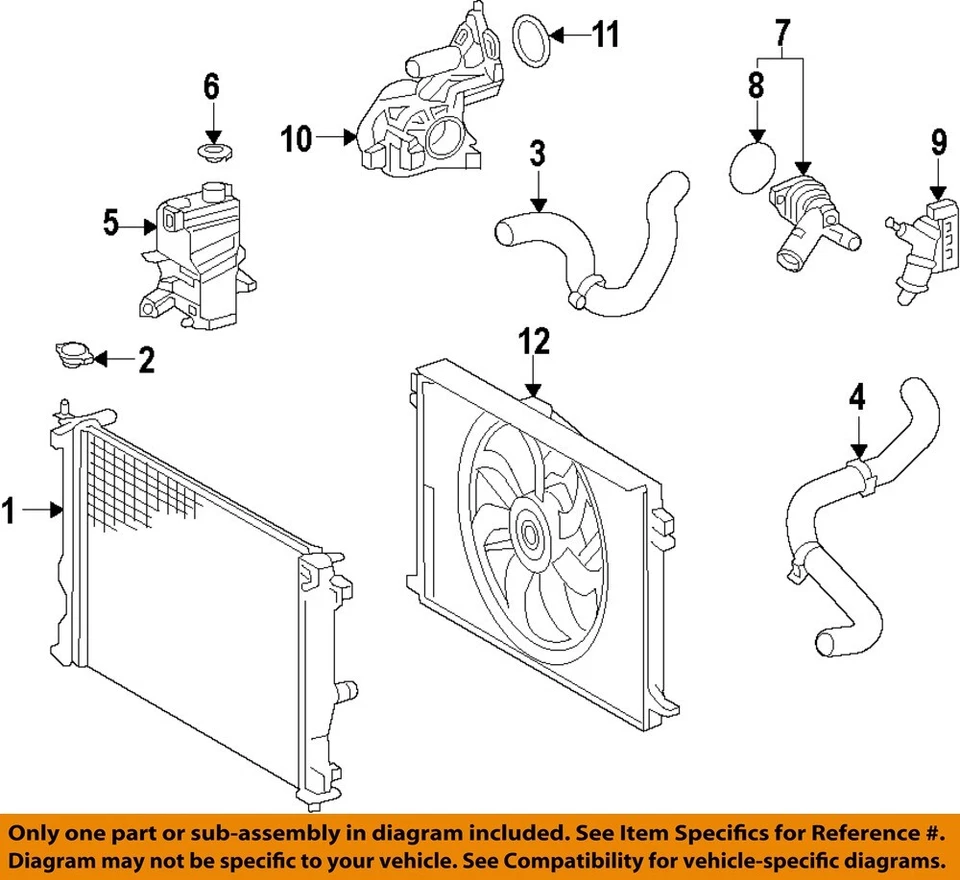 Componentes del radiador de refrigeración Toyota OEM 93-25 Avalon - Tapa del radiador 1640136030 Foto 1 de 1