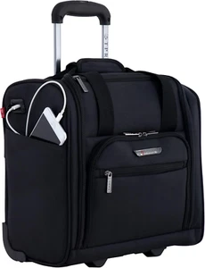 Equipaje de mano inteligente debajo del asiento TPRC con puerto de carga USB, negro, debajo del asiento - Imagen 1 de 12
