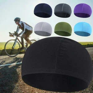 Men Women Skull Cap Helmet Liner Beanie Outdoor Cooling Mesh Riding Running Hat - Picture 1 of 19