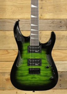 Jackson JS Series Dinky Arch Top JS32Q DKA HT Transparent Green Burst - Picture 1 of 8