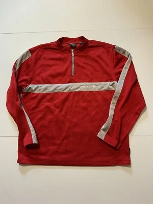 Vintage No Fear Red 1/4 Zip Motocross Pullover L/S BMX Glanz Racing Jersey Sz.XL - Image 1 of 4