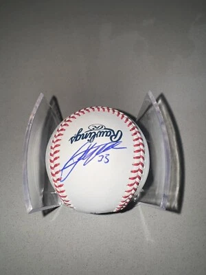 Cabra de beisebol autografada assinada por Justin Verlander Hall Of Fame 🐐 Giants Tigers - Imagem 1 de 4