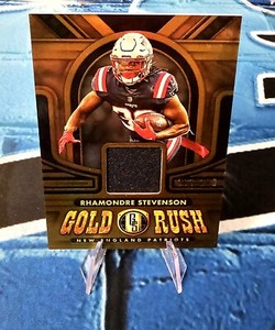 2023 Panini Gold Standard Rhamondre Stevenson Gold Rush Patch 282/299 🔴🔵🔥