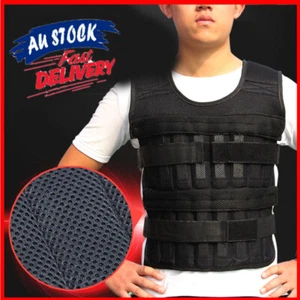 Adjustable Weighted Vest Training Fitness Workout Exercise Jacket Gym 20kg NEW - Picture 1 of 6