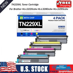 TN229XL High Yield Toner Cartridges Work for Brother HL-L3280CDW MFC-L3780CDW - Picture 1 of 4
