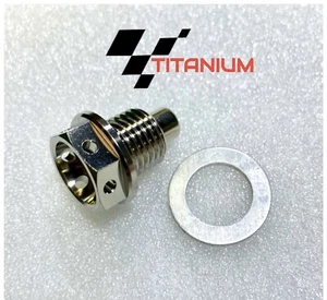M14X1.5MM YAMAHA MT-07 2023 MAGNETIC TITANIUM DRAIN BOLT SUMP PLUG RACE - Foto 1 di 13