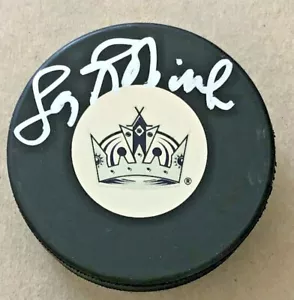 LARRY ROBINSON SIGNED LOS ANGELES KINGS HOCKEY PUCK W/COA - Picture 1 of 1