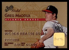 1995  Studio Greg Maddux #6 Gold Insert