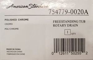 AMERICAN STANDARD - Kit de drenaje de desbordamiento - CROMO PULIDO - 754779-0020A - Imagen 1 de 2